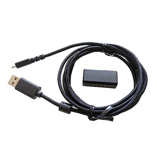 Maus Ladekabel USB Maus Adapter Mit Geflochtenem Nylonkabel Für G502 Wireless Gaming Mauskabel Langlebiges Geflochtenes USB Mauskabel Schwarzes Ladekabel Maus Adapter von Abcsweet