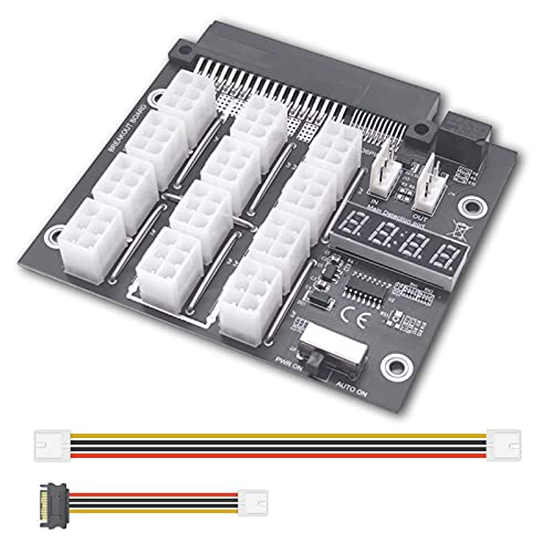 Mining Board 12 Port 6 Pin Netzteil Modul Board Mit LED 4Pin Kabel Für Server 750 W 1100 W 1600 W Netzteil Board Adapter von Abcsweet