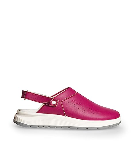 ABEBA 824018 - Unisex Schuhe - ACTIVE Clog SRC - Perforiertes Design - EU 36 - Fuchsia - Futtermaterial: Stoff - Mit Klettverschluss von Abeba