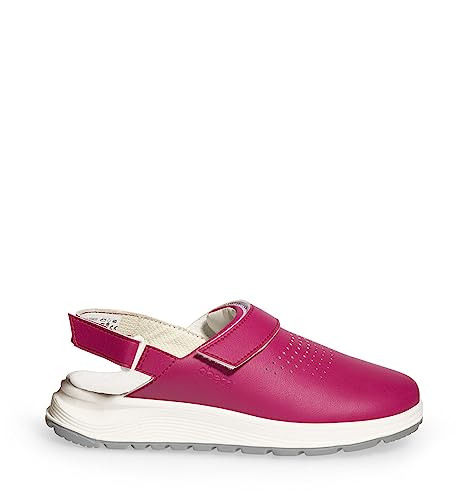 ABEBA 824020 - Unisex Schuhe - ACTIVE Clog SRC - Perforiertes Design - EU 38 - Fuchsia - Futtermaterial: Stoff - Mit Klettverschluss von Abeba