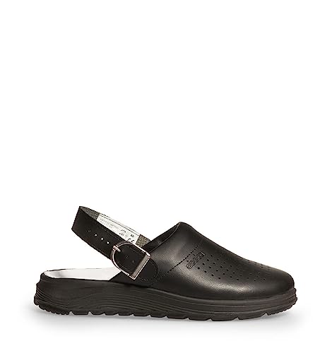 ABEBA 87030 - Unisex Schuhe - ACTIVE Clog SRC - Perforiertes Design - EU 38 - Schwarz - Futtermaterial: Stoff - Mit Schnallenverschluss ABEBA 87030 - Unisex Schuhe - ACTIVE Clog SRC - Perforiertes Design - EU 38 - Schwarz - Futtermaterial: Stoff - Mit Schnallenverschluss von Abeba