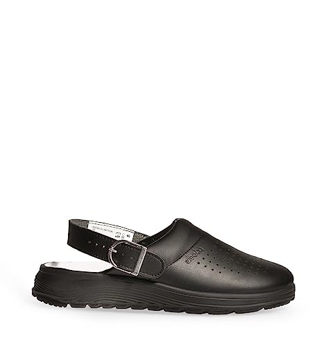 ABEBA 877030 - Unisex Schuhe - ACTIVE Clog SRC - Perforiertes Design - EU 42 - Schwarz - Futtermaterial: Stoff - Mit Schnallenverschluss ABEBA 877030 - Unisex Schuhe - ACTIVE Clog SRC - Perforiertes Design - EU 42 - Schwarz - Futtermaterial: Stoff - Mit Schnallenverschluss von Abeba