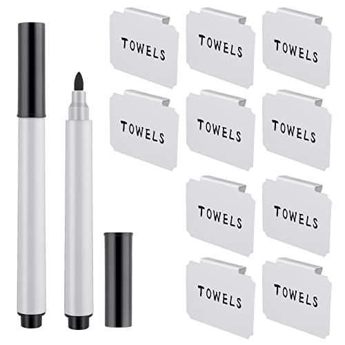 Abeillo 12 Stück/Set Etikettenhalter Clip, PVC Korb Etiketten, Etikettenhalter Abnehmbare Clips Etiketten für Aufbewahrungsbehälter Organisationsbox Lagerung Körbe (10 Weiß Clip, 2 Schwarzer Stift) Abeillo 12 Stück/Set Etikettenhalter Clip, PVC Korb Etiketten, Etikettenhalter Abnehmbare Clips Etiketten für Aufbewahrungsbehälter Organisationsbox Lagerung Körbe (10 Weiß Clip, 2 Schwarzer Stift) von Abeillo