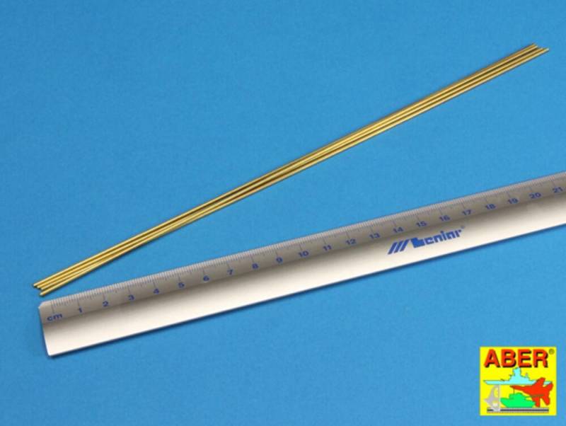 Brass Tubes 1,5 x 0,2mm lenght 250mm x 4 pcs. von Aber