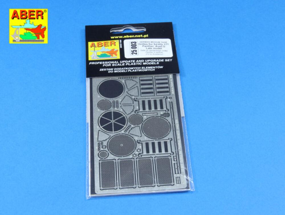Grilles for Sd.Kfz.171. Panther, Aus.G Late model Grilles for Sd.Kfz.171. Panther, Aus.G Late model von Aber