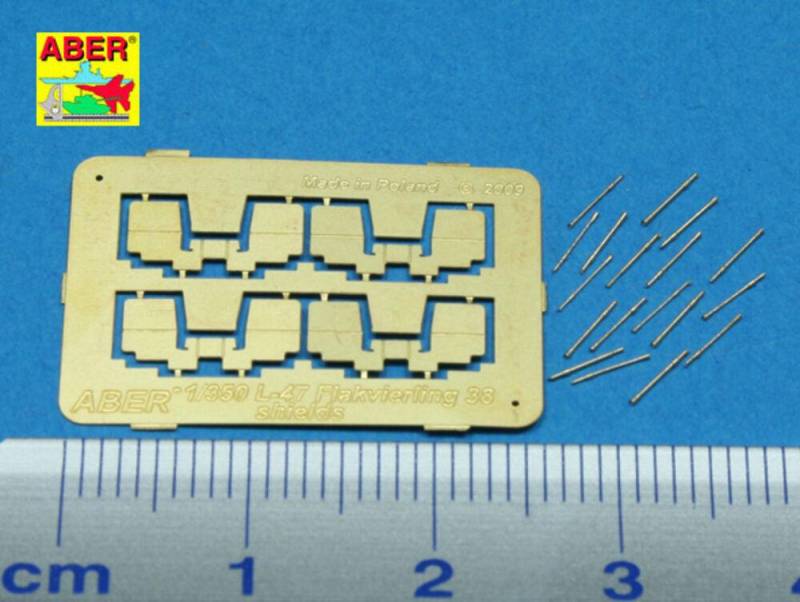 Set of 16 pcs 2cm barrels for German Flakvierling 38 with shields von Aber