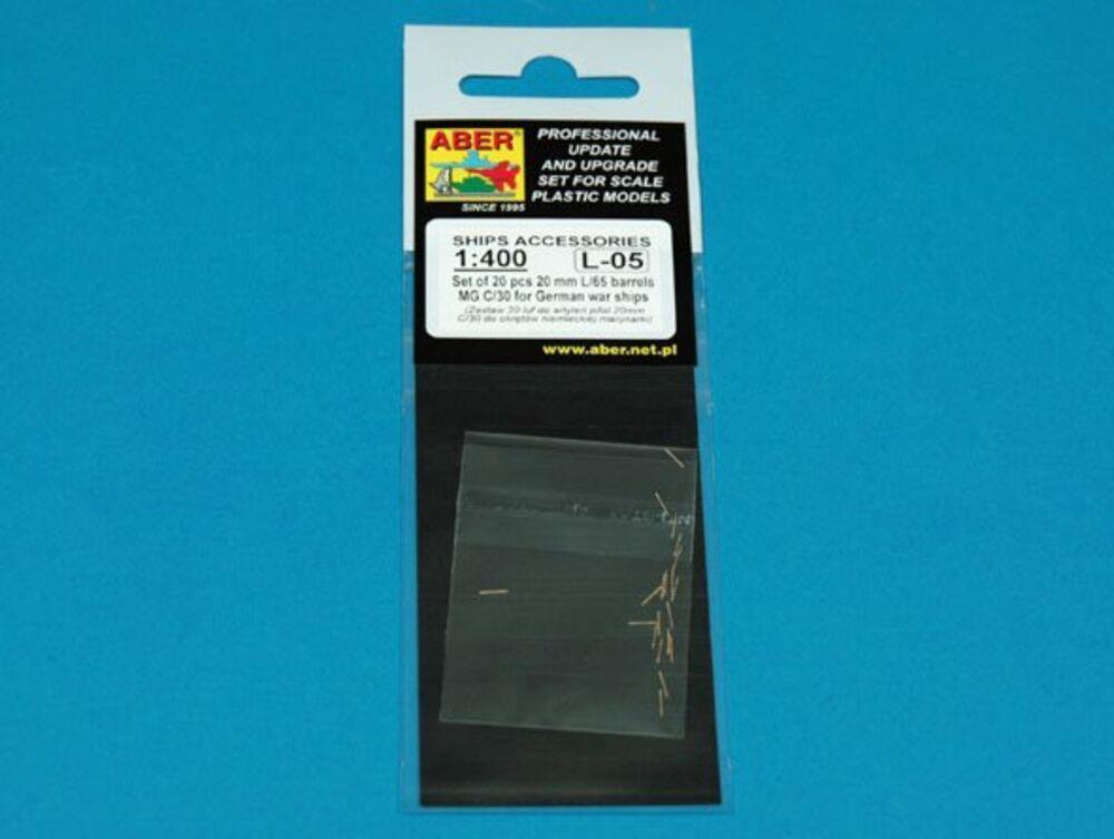 Set of 20 pcs 20mm barrels MG C/30 Set of 20 pcs 20mm barrels MG C/30 von Aber