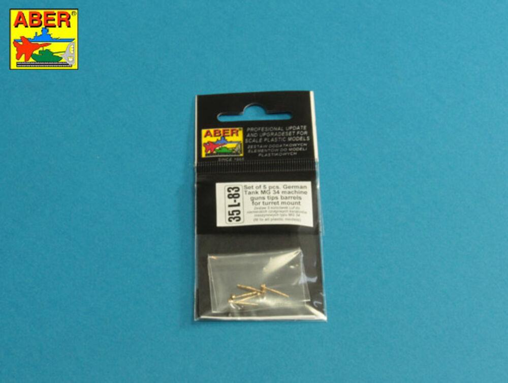Set of 5 pcs. German Tank MG 34 machine guns tips barrels for turret mount Set of 5 pcs. German Tank MG 34 machine guns tips barrels for turret mount von Aber