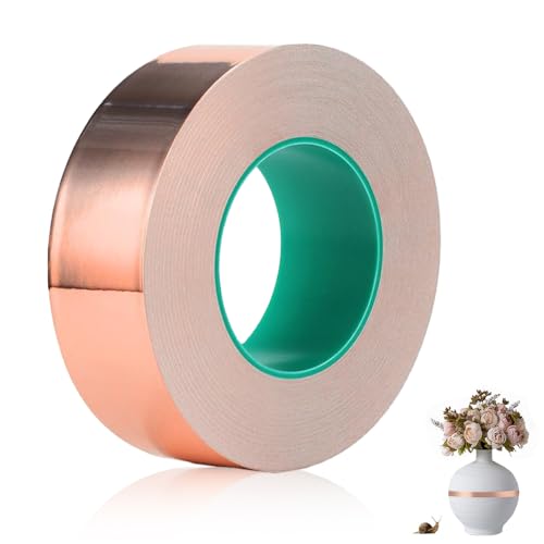 Abiemuce 70MM x 20M Kupferband, Kupferband Gegen Schnecken, Schneckenband Kupfer, Beidseitig Leitende EMI Kupferfolienband, Selbstklebend Abschirmband Kupferband für Hochbeet Pflanzen, Löten Abiemuce 70MM x 20M Kupferband, Kupferband Gegen Schnecken, Schneckenband Kupfer, Beidseitig Leitende EMI Kupferfolienband, Selbstklebend Abschirmband Kupferband für Hochbeet Pflanzen, Löten von Abiemuce
