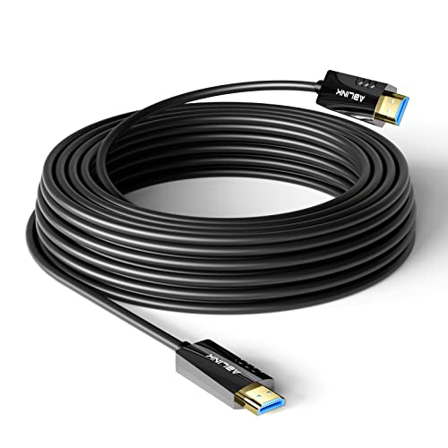 30m Glasfaser HDMI Kabel, 4K HDMI 2.0 4K60Hz 18Gbps Unterstützt HDR10 ARC HDCP2.2, kompatibel mit PS4 Xbox Laptop Apple TV Switch Roku Projector, in der Wand CL3 bewertet. von Ablink