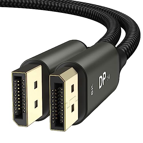 Ablink Displayport Kabel 5M Dp1.4 8K@60Hz 4K@60Hz/ 144Hz/120Hz 2K@165Hz/240Hz 32.4 Gbit/S Hdr10, Kompatibel Mit Gaming Laptops, Tvs, Und Pcs Für Gaming Video Geräte von Ablink