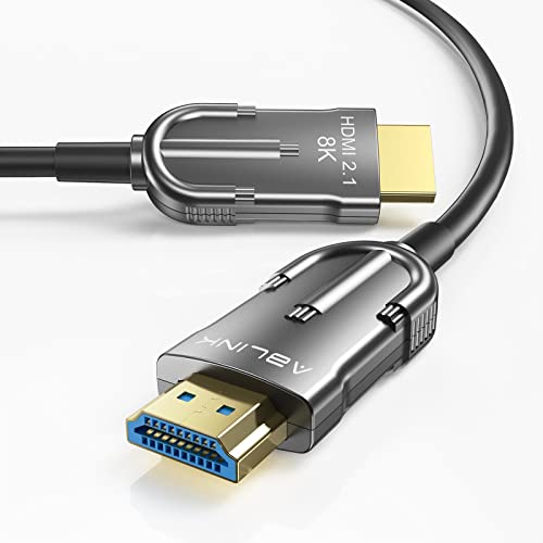 Ablink 8K hdmi 2.1 Kabel 20m, Glasfaserkabel hdmi Kabel, mit 48Gbps Ultra High Speed Kabel Support eARC Kompatibel mit PS5 PS4 Xbox Apple TV Switch Roku,in Wand CL3 bewertet von Ablink