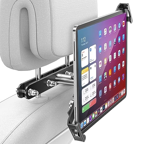 AboveTEK Tablet Halterung für Auto Kopfstütze - Diebstahlsicheres System, 360° Drehung, Kompatibel mit 4-11" Tablets, Perfekt für Reisen und Geschäfte, Langlebig, Schwarz von AboveTEK