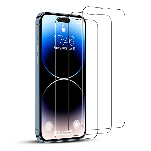 Abrity Gehärtetes Glas für iPhone 14 Pro Max (6,7 Zoll, 3er-Pack), frei von Kratzern, 9H Härte, HD-Displayschutzfolie, 0,33 mm ultraklar, ultra-widerstandsfähig von Abrity