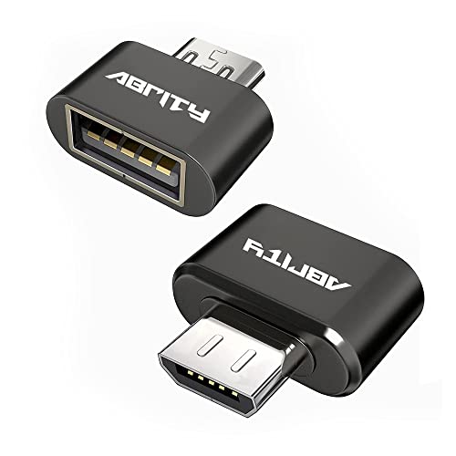 Abrity Micro USB OTG to USB Adapter A Micro USB Male OTG to USB Female A Adapter USB On The Go Adapter (Black) von Abrity