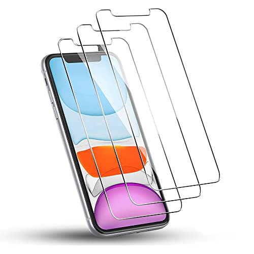 Abrity gehärtete Glasfolie, Schutzfolie für iPhone 11, iPhone XR (3er-Pack), frei von Kratzern, Fingerabdrücken und Öl, 9H Härte, 0,33 mm ultraklar, Displayschutzfolie für iPhone 11, iPhone XR von Abrity
