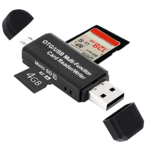 Neu SD Kartenleser USB, Kartenlesegerät, Micro SD Adapter, SD Karten Adapter, Kartenlesegerät SD Karte USB für Laptop, Externe Kartenlesegeräte Windows Android, Multifunktionskartenleser von Abrity