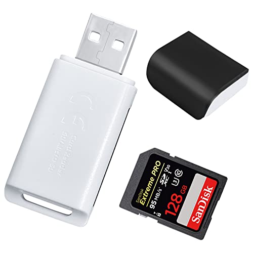 Neu SD Kartenleser USB, Kartenlesegerät SD Adapter, SD Karten Adapter, Kartenlesegerät SD Karte USB für Laptop, Externe Kartenlesegeräte Windows Android, Multifunktionskartenleser von Abrity