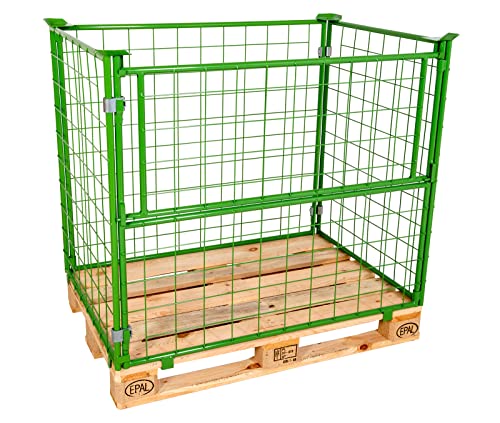 Abrollwerk 10er Set Gitteraufsatzrahmen 1200x800x800 mm grün lackiert für Euro-Paletten – klappbare Gitterbox mit 800 mm Nutzhöhe für DIN-Paletten – für Industrie & Garten & Brennholz Abrollwerk 10er Set Gitteraufsatzrahmen 1200x800x800 mm grün lackiert für Euro-Paletten – klappbare Gitterbox mit 800 mm Nutzhöhe für DIN-Paletten – für Industrie & Garten & Brennholz von Abrollwerk