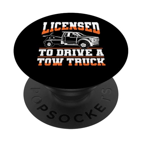 Licensed To Drive A Tow Truck Driver PopSockets Klebender PopGrip Licensed To Drive A Tow Truck Driver PopSockets Klebender PopGrip von Abschleppdienst Abschleppfahrer Design