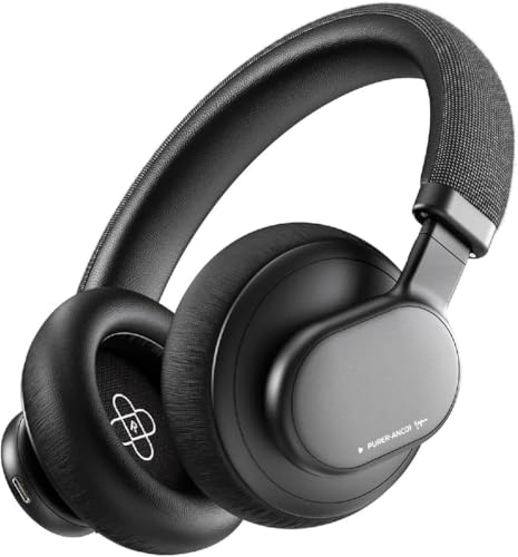 Absead Kabellose Bluetooth-Kopfhörer, Stereo-Over-Ear-Kopfhörer, Integriertes HD-Mikrofon, Tiefe Bässe, Aktive Geräuschunterdrückung (ANC), Schwarz von Absead