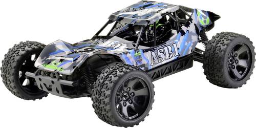 Absima ASB1 Chassis Camouflage Blau Brushed 1:10 RC Einsteiger Modellauto Elektro Buggy Allradantrie von Absima