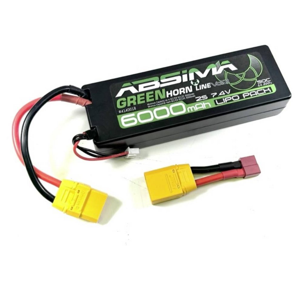 Absima GREENHORN LINEV2 2S 7.4V-50C 6000 HC LIPO AKKU Akku von Absima