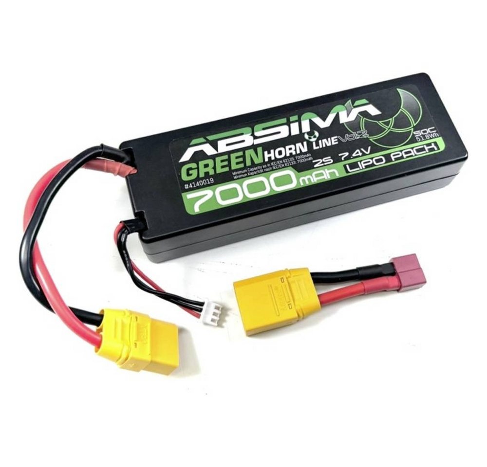 Absima GREENHORN LINEV2 2S 7.4V-50C 7000 HC LIPO AKKU Akku von Absima