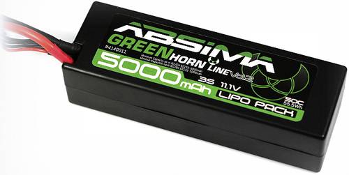 Absima Modellbau-Akkupack (LiPo) 11.1V 5000 mAh Zellen-Zahl: 3 50 C Box Hardcase T-Stecksystem von Absima