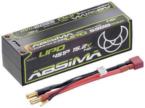 Absima Modellbau-Akkupack (LiPo) 15.2V 5900 mAh Zellen-Zahl: 6 140 C Hardcase 5 mm, T-Buchse von Absima