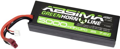 Absima Modellbau-Akkupack (LiPo) 7.4V 5000 mAh Zellen-Zahl: 2 50 C Box Hardcase T-Stecksystem von Absima