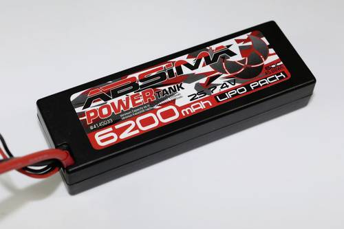 Absima Modellbau-Akkupack (LiPo) 7.4V 6200 mAh 60 C Hardcase T-Stecker von Absima