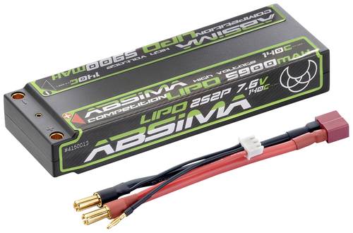 Absima Modellbau-Akkupack (LiPo) 7.6V 5900 mAh Zellen-Zahl: 4 140 C Hardcase 5 mm, T-Buchse von Absima