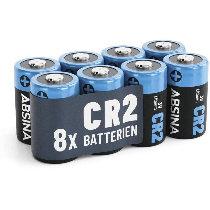 8x Absina CR2 Lithium Batterie 3V 800mAh (8er Blister) von Absina