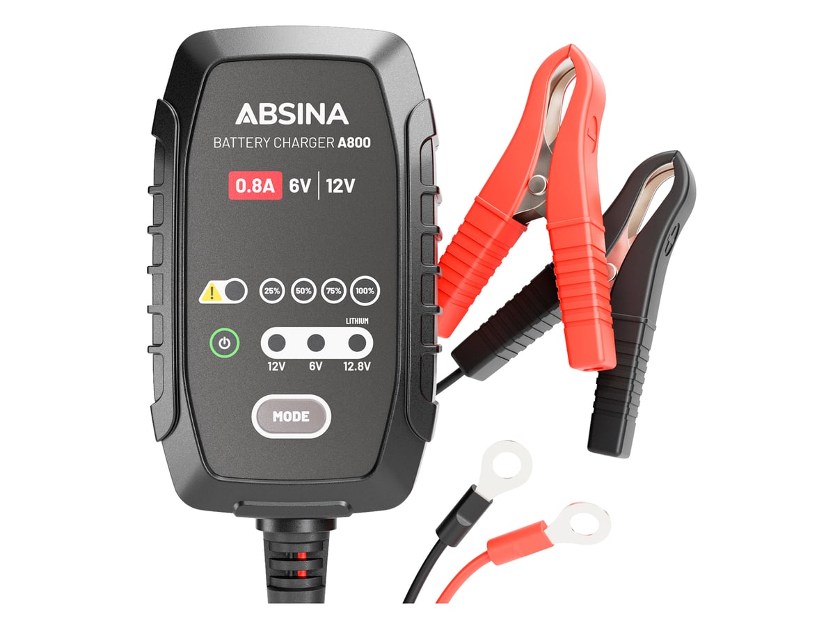 ABSINA Ladegerät A800, 6/12 V, 0,8 A von Absina