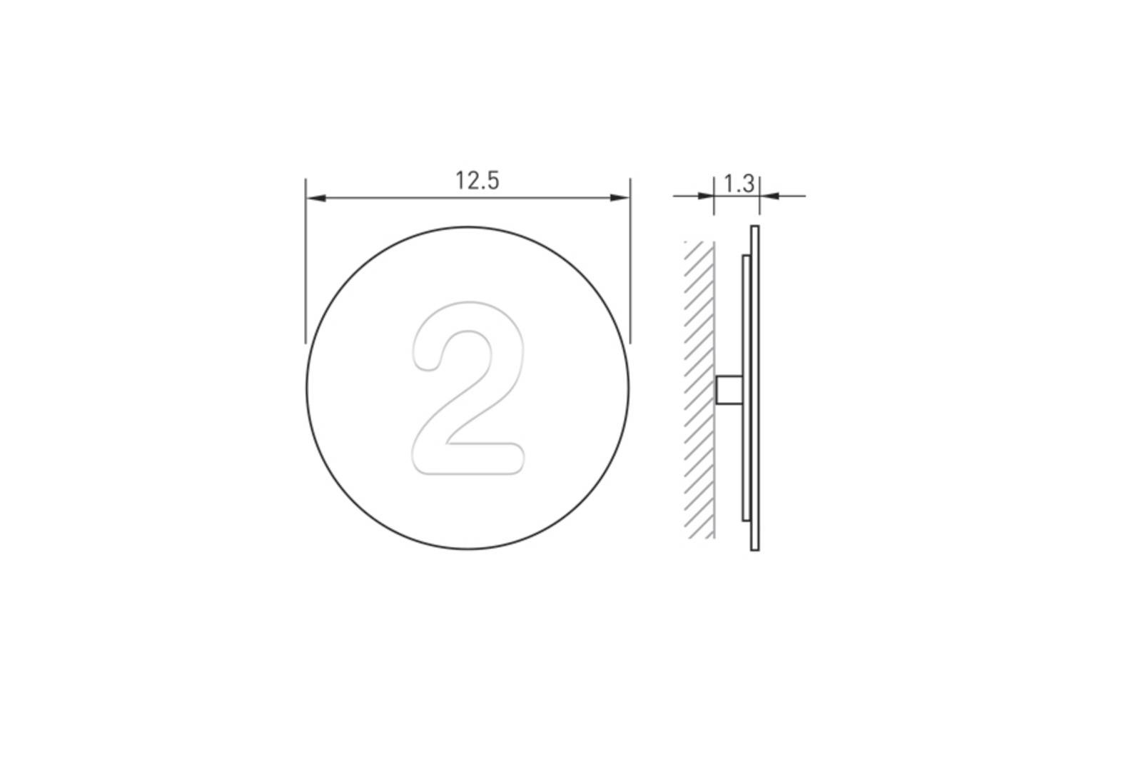 Hausnummer Round aus Edelstahl - 2 von Absolut/ Radius