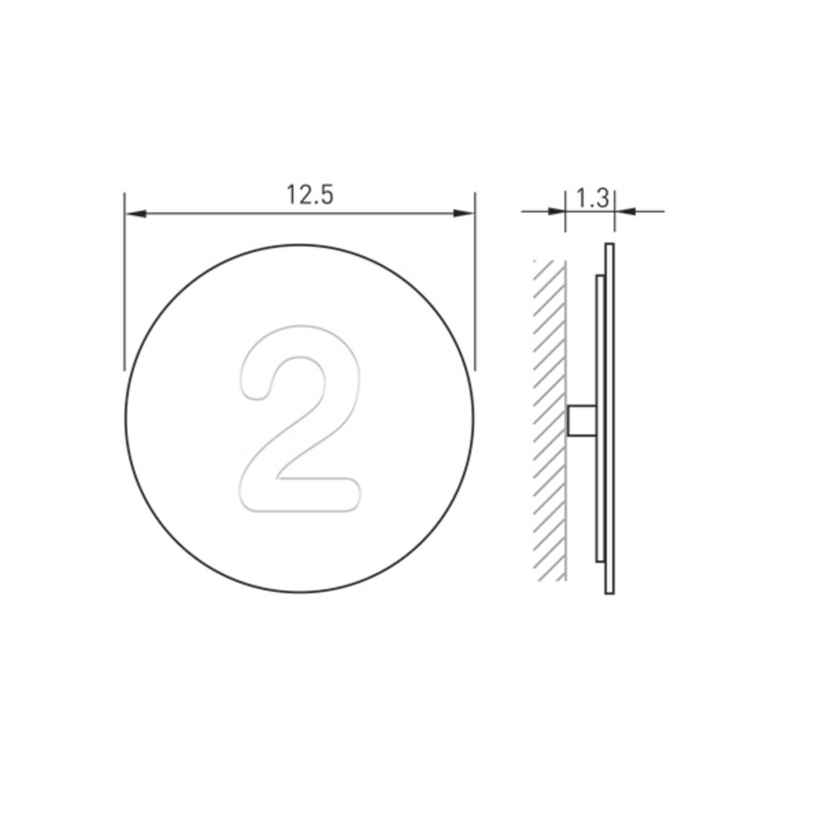 Hausnummer Round aus Edelstahl - 3 von Absolut/ Radius