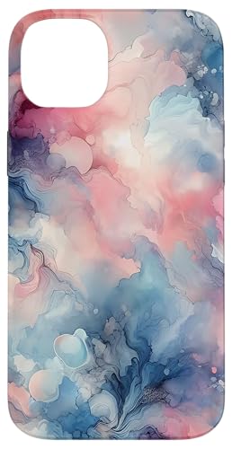 Abstrakte Kunst in Rosa und Blau Hülle für iPhone 14 Plus von Abstract Art Aesthetic Style Gifts