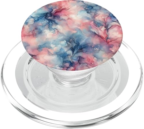 Abstrakte Kunst in Rosa und Blau PopSockets PopGrip für MagSafe von Abstract Art Aesthetic Style Gifts