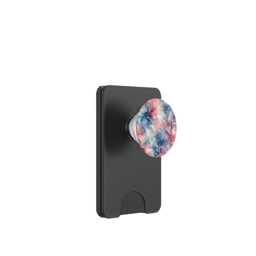 Abstrakte Kunst in Rosa und Blau PopSockets PopWallet für MagSafe von Abstract Art Aesthetic Style Gifts