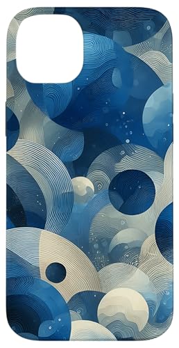 Blaue abstrakte Kunst Hülle für iPhone 14 Plus von Abstract Art Aesthetic Style Gifts