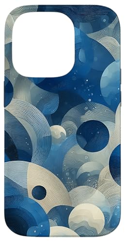 Blaue abstrakte Kunst Hülle für iPhone 14 Pro von Abstract Art Aesthetic Style Gifts