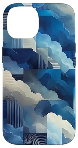 Blaue abstrakte Kunst Hülle für iPhone 14 von Abstract Art Aesthetic Style Gifts