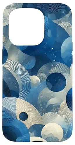 Blaue abstrakte Kunst Hülle für iPhone 15 Pro von Abstract Art Aesthetic Style Gifts