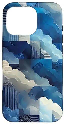 Blaue abstrakte Kunst Hülle für iPhone 16 Pro von Abstract Art Aesthetic Style Gifts