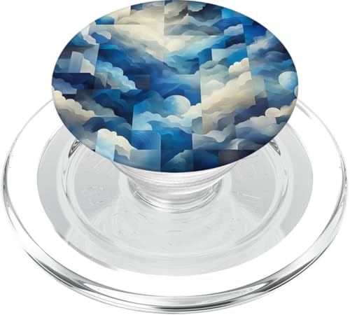 Blaue abstrakte Kunst PopSockets PopGrip für MagSafe von Abstract Art Aesthetic Style Gifts