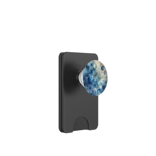 Blaue abstrakte Kunst PopSockets PopWallet für MagSafe von Abstract Art Aesthetic Style Gifts