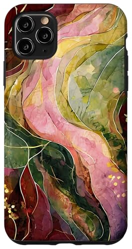 Botanische Kunst mit abstrakten floralen Aquarellblättern Hülle für iPhone 11 Pro Max von Abstract Art Aesthetic Style Gifts