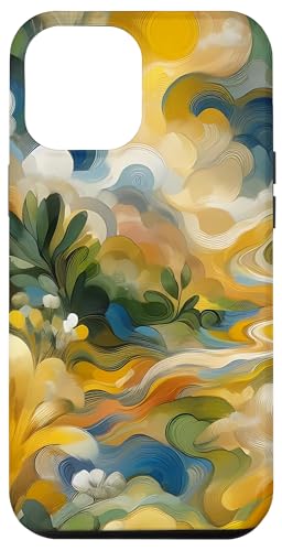 Gelbe Ölgemälde Stil Abstrakte Kunst Hülle für iPhone 12 Pro Max von Abstract Art Aesthetic Style Gifts