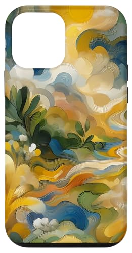 Gelbe Ölgemälde Stil Abstrakte Kunst Hülle für iPhone 12 mini von Abstract Art Aesthetic Style Gifts